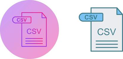 CSV Icon Design vector