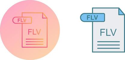 FLV Icon Design vector