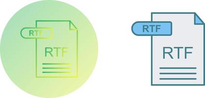 RTF Icon Design vector