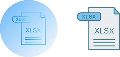 XLSX Icon Design vector