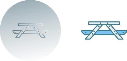 Picnic of Table Icon Design vector