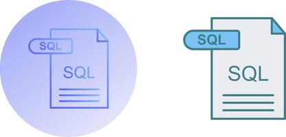 SQL Icon Design vector