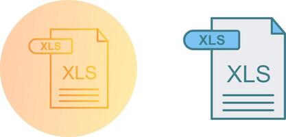 XLS Icon Design vector