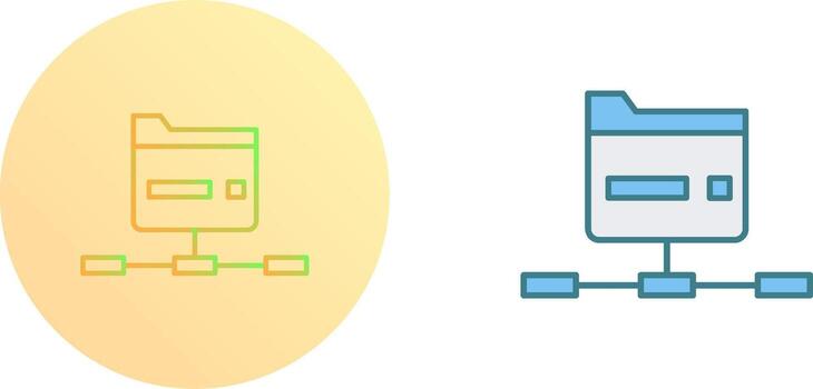 Network Folder Icon Design vector