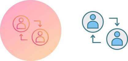 Connected Profiles Icon Design vector