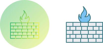 Firewall Icon Design vector