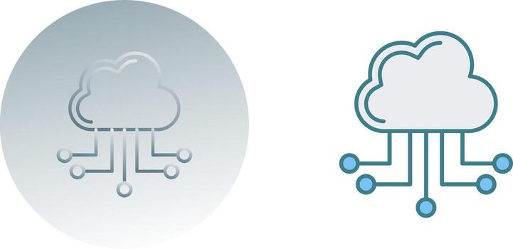 Cloud Computing Icon Design vector