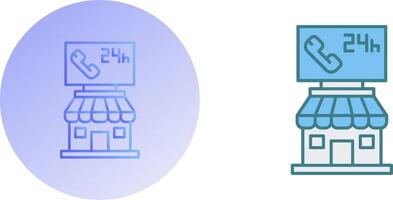 24 hours Icon Design vector