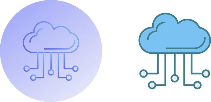 Cloud Computing Icon Design vector