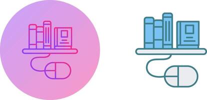 Digital Library Icon Design vector