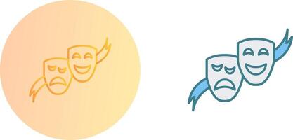 Theater Masks Icon Design vector