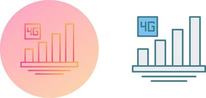 4G Icon Design vector