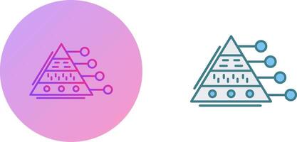 Pyramid Graph Icon Design vector