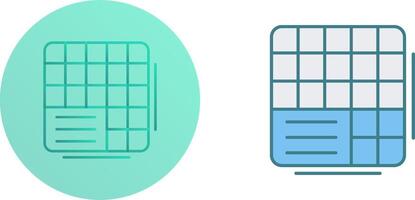Table Data Icon Design vector