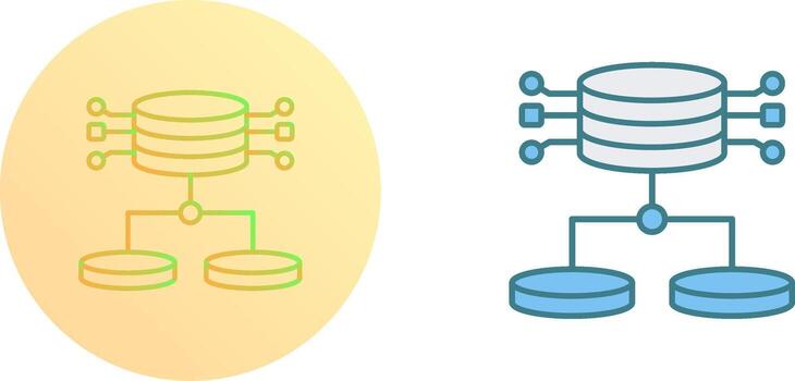 diseño de icono de datos estructurados vector