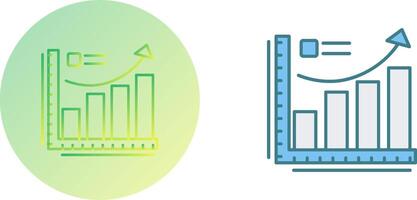 Growth Chart Icon Design vector