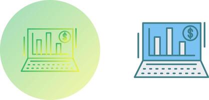 Bar Chart Icon Design vector