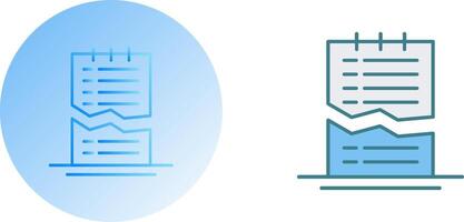 Corrupted List Icon Design vector