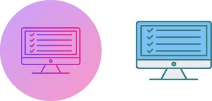 Online Checklist Icon Design vector