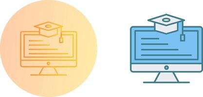 Online Learning Icon Design vector