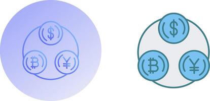 diseño de icono de cambio de moneda vector