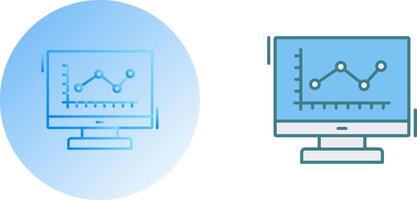 Line Chart Icon Design vector