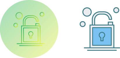 Open Lock Icon Design vector