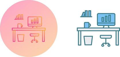 Office Desk Icon Design vector