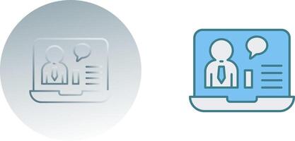 Online Job Interview Icon Design vector