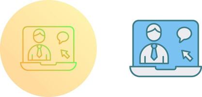 Online Interview Icon Design vector