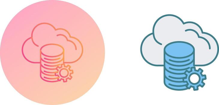 Cloud Data Icon Design vector