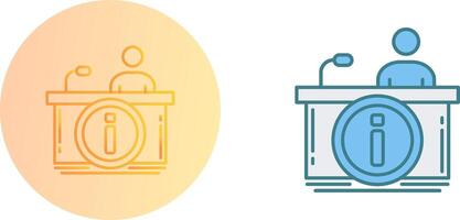 Information Desk Icon Design vector