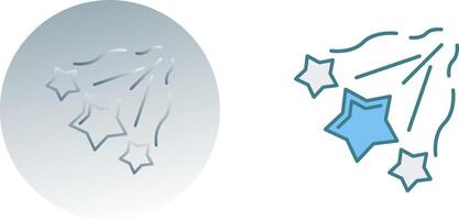 Falling Stars Icon Design vector