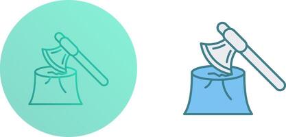 Wood Axe Icon Design vector