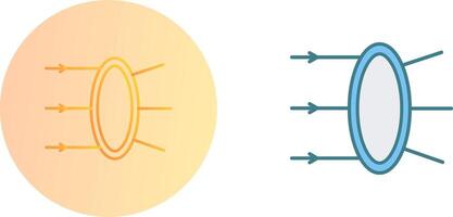 Refraction Icon Design vector
