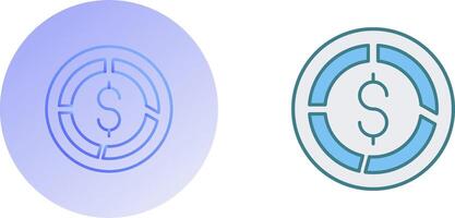 diseño de icono de gráfico circular vector