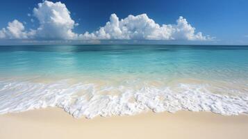 Background Spending the day on a private beach with nothing but crystal clear water soft sand and a gentle ocean breeze photo