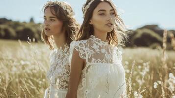 A gl take on the trend featuring a flowy tennisinspired dress with delicate lace detailing and a statement headband. This look is perfect for a garden party or a day spen photo