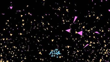 confetti footage on black color background video