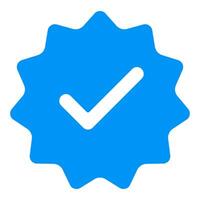 Blue verified check mark badge design vector