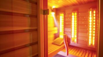 An infrared sauna session used as a complement to traditional physical therapy providing an extra boost to the healing process. photo