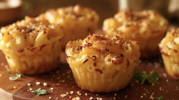 Transport yourself to a cozy cabin in the woods with these adorable fireplace mac and cheese cups. Each cup is filled with cheesy goodness and topped with a sprinkle of paprik photo