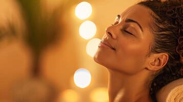 The peaceful and meditative state of mind achieved with the combination of infrared sauna and aromatherapy. photo