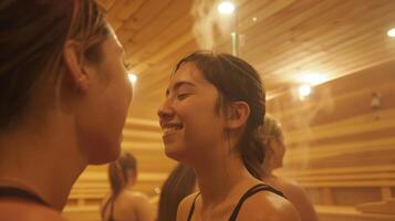 As the group leaves the sauna they feel revitalized and connected carrying the healing power of the circle with them as they continue their journey towards wellbeing. photo