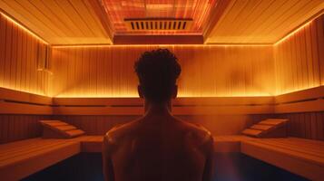 With the saunas heat increasing their circulation the entrepreneurs minds feel invigorated and ready to tackle new challenges. photo