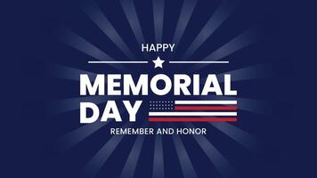 Happy Memorial Day patriotic banner design vector