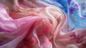 Delicate and romantic these silk scarves are the perfect accessory for a special occasion photo