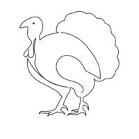 turkey abstract turkey simple one line art design vector