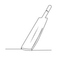 professional cricket bat continuous single one line drawing art design vector