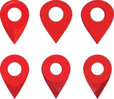 mapa ubicación alfiler icono conjunto . alfiler ubicación icono diseño ilustración. ubicación icono sencillo signo. Pro vector
